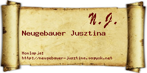 Neugebauer Jusztina névjegykártya